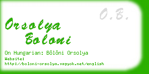 orsolya boloni business card