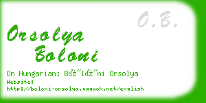 orsolya boloni business card